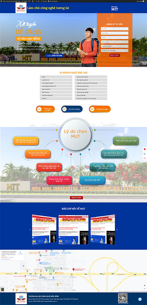 Mẫu website Giới thiệu chương trình giáo dục chất lượng cao đẹp mắt chuẩn SEO 09