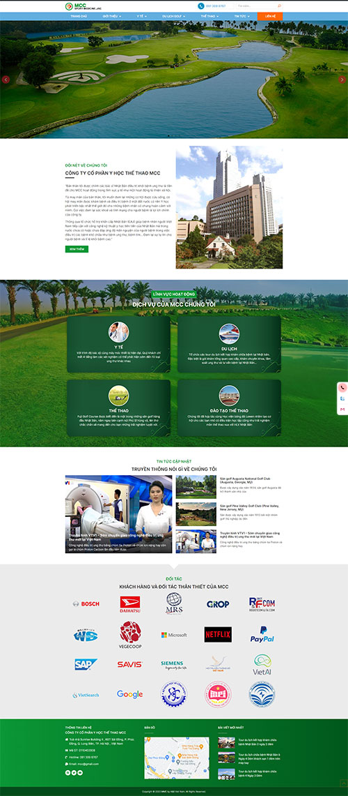 Thiết kế website Giới thiệu Công ty Y học thể thao đẹp chuyên nghiệp 06